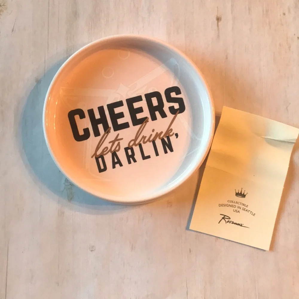 Rosanna Cheers Lets Drink, Darlin’ Wine Coaster